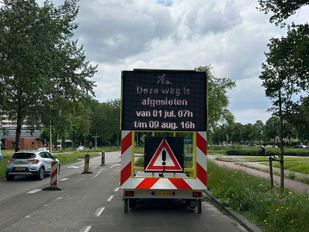 Afsluiting Burgemeester Schneiderlaan in Roosendaal