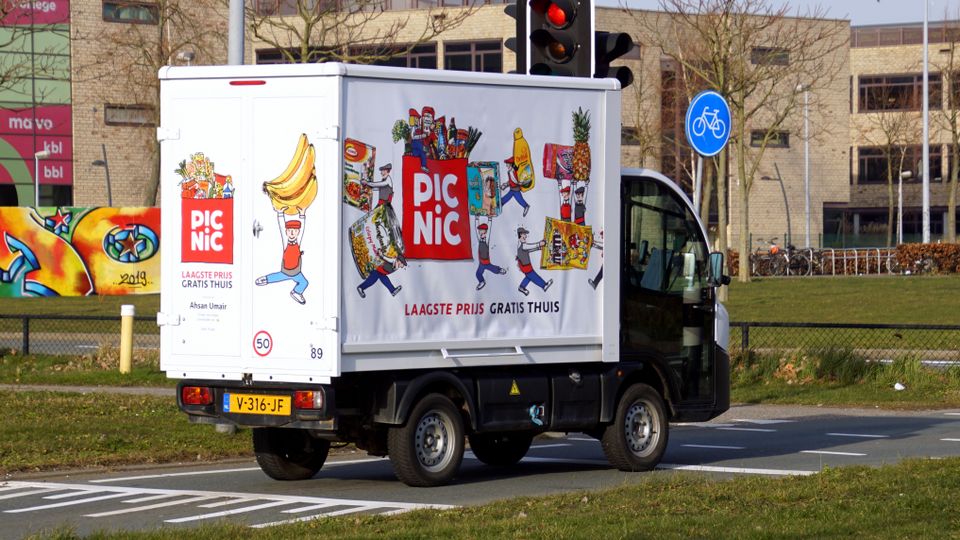 Een van de kleine bezorgautootjes van Picnic