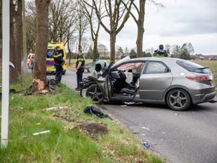 Automobilist ernstig gewond na botsing tegen boom in Roosendaal