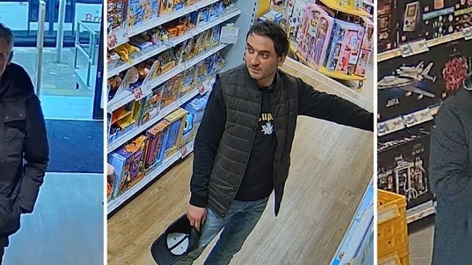Mannen stelen dure Lego uit speelgoedwinkel