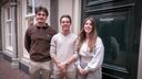 Enes Turan (18), Marc Chavardès (20) en Lara Bilogrević (18) van de Jeugdraad.