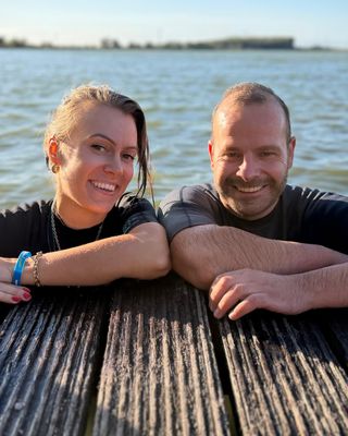 Iris en Jeffrey Deusing in de Binnenschelde