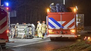 A58 bergen op zoom ongeval gladheid 18 dec 2022