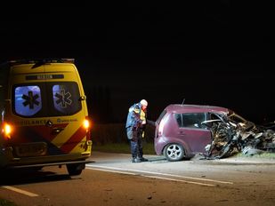 Weg naar Tholen tijdelijk dicht na botsing tegen boom in Nieuw-Vossemeer