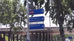 Snelweg A58 bij Roosendaal