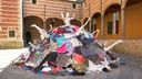 Grote berg kleding in het Markiezenhof is kunstwerk van Addy
