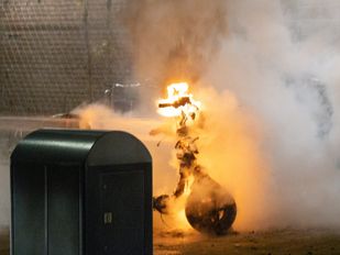 scooter verbrand Plejadenlaan