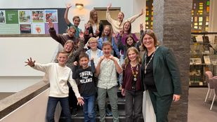 De nieuwe kinderraad van de gemeente Zundert.