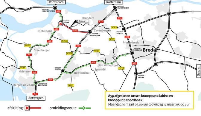 Rijkswaterstaat A59 Sabina Noordhoek