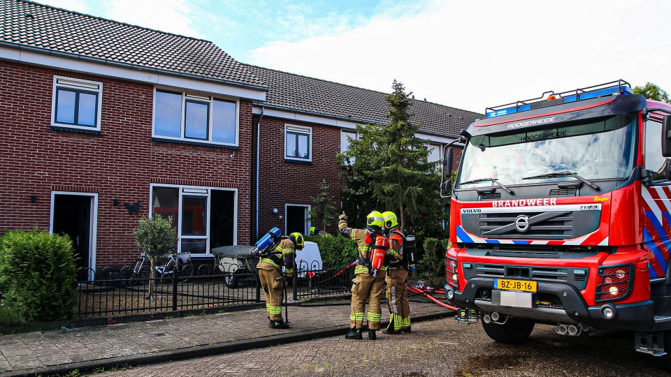 Woning beschadigd door brand in Hoogerheide