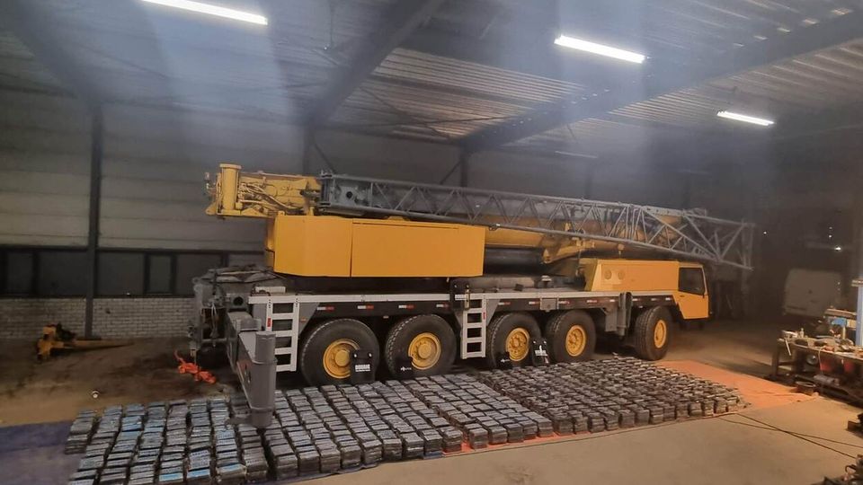 Cocaïne telescoopkraan Moerdijk