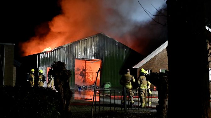 De bouwschuur van CV Te Gek ging 30 januari in vlammen op.