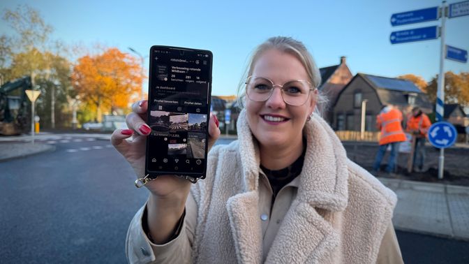 Annemieke Hondeveld heeft de afgelopen periode op haar Instagrampagina de werkzaamheden aan de rotonde gedeeld.