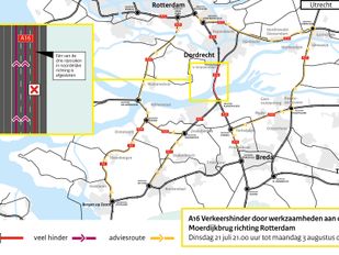 Werkzaamheden Moerdijkbrug veroorzaken mogelijk grote verkeershinder