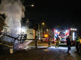 caravan afgebrand Bergen op Zoom