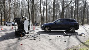 ongeluk botsing auto's bosschenhoofd oude antwerpsepostbaan