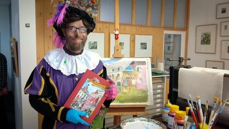 Tekenpiet fietst vooruit en verrast Bergen op Zoom met Sint&#8217;s grote Prentenboek