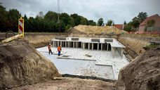 De waterbergingskelder op het sportpark aan de Buijenstraat in Roosendaal.