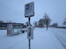 De bussen rijden niet in Etten-Leur met de sneeuw.