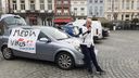 Demonstratie tegen coronamaatregelen op grote markt Bergen op Zoom