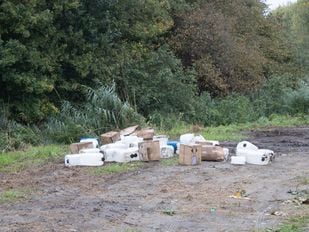 Drugsafval Glymesweg Nieuw-Vossemeer