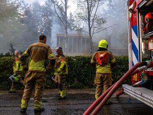 brand in voormalig crematorium Halsteren