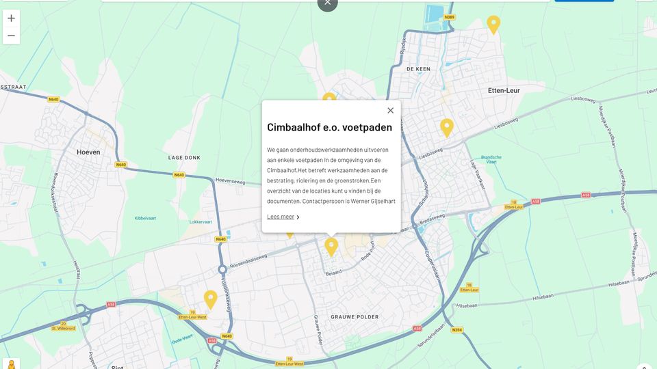 Werkzaamheden Cimbaalhof Etten-Leur bijna van start