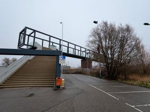 De passerelle in Roosendaal