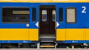 Leeg treinstel met openstaande deuren