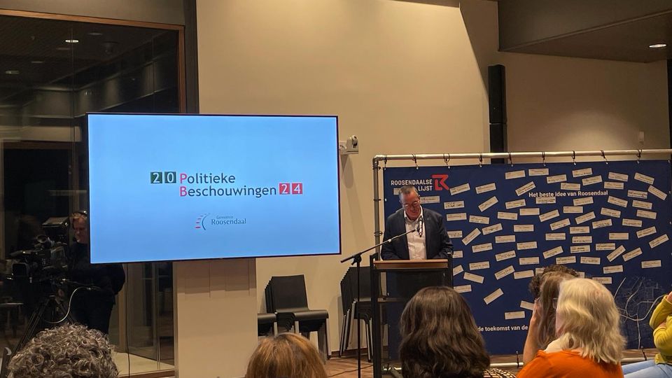 Fractievoorzitter Peter Raijmaekers aan het woord tijdens de Politieke Beschouwingen. Foto: Paul Joachems