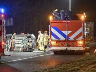 A58 bergen op zoom ongeval gladheid 18 dec 2022