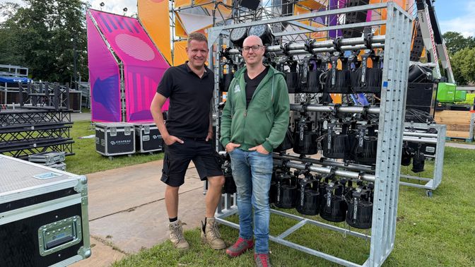 De organisatoren van Just Dance Outdoor Joep van Oosterhout (links) en Roel van Nunen (rechts).