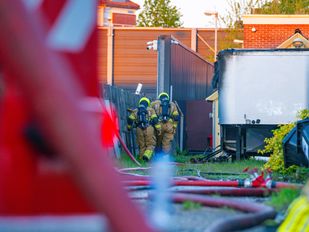 Brand in caravan aan Van Andelstraat Steenbergen