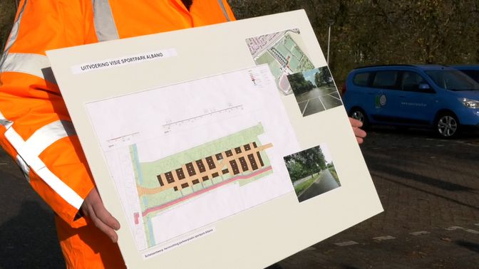 De plannen voor de uitvoering van de nieuwe parkeerplaatsen.