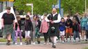 Leerlingen de Dobbelsteen tonen hun spierballen bij Highland Games