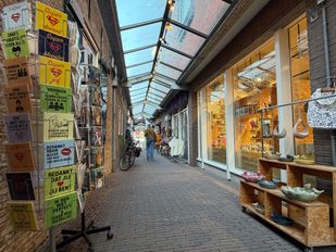 De overkapping in de Ambachtsgang in Zevenbergen.
