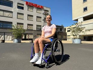 Isa de Jongh uit Roosendaal revalideert in Rotterdam.