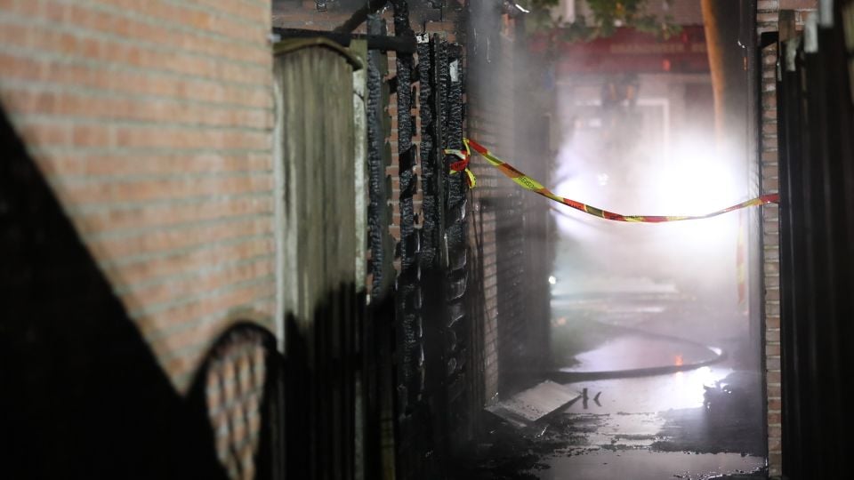 Brand schuur Oostene Steenbergen