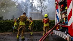 brand in voormalig crematorium Halsteren