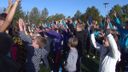 Enthousiast bewegende kinderen op Kids Actief Kamp in Roosendaal