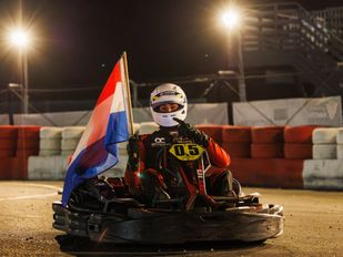 Junior wereldkampioen huurkarten Joeri Potters (17) schittert van Nederland tot Denemarken