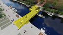 Rolbrug onderweg naar Stadsoevers in Roosendaal