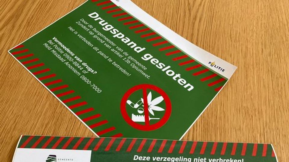 Burgemeester sluit woning in Zundert vanwege drugshandel