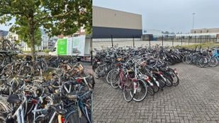 achtergelaten fietsen worden meegenomen