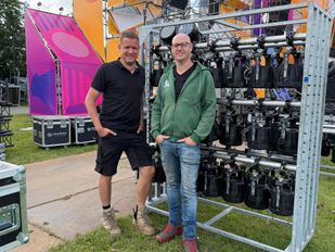 De organisatoren van Just Dance Outdoor Joep van Oosterhout (links) en Roel van Nunen (rechts).
