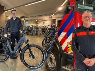 Fietsenmaker en brandweer