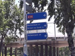 Snelweg A58 bij Roosendaal