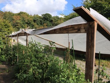 Ook in de moestuin hebben bewoners dingen gebouwd. (Foto: ZuidWest Update)