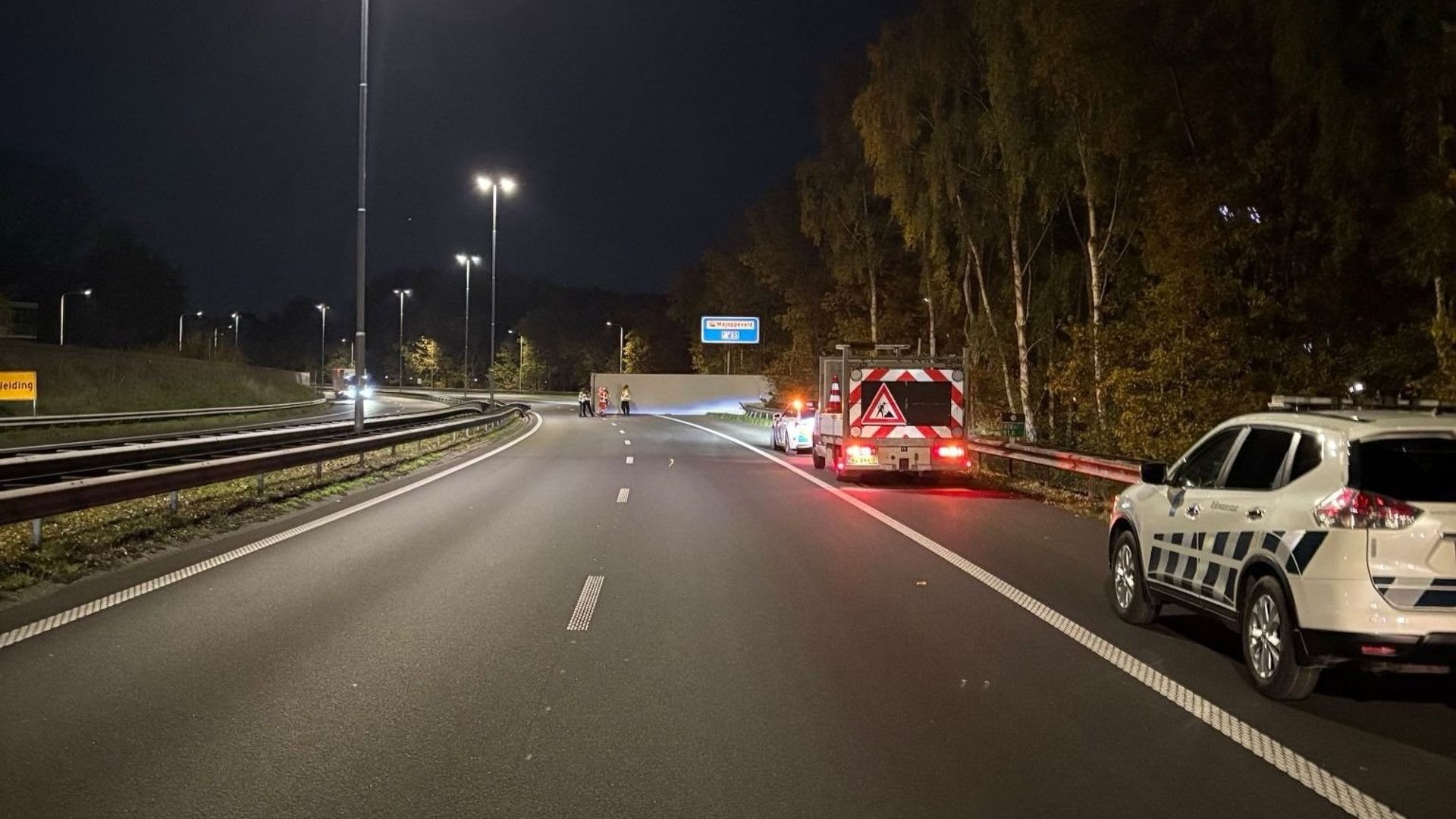 A58 Bij Knooppunt De Stok Dicht Vanwege Gekantelde Vrachtwagen
