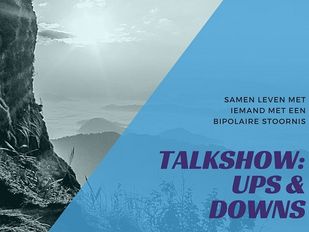 Poster met aankondiging voor talkshow Ups & Downs